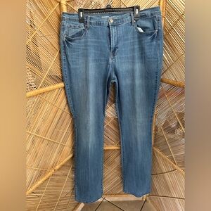 Old Navy Blue Mid Rise Curvy Bootcut Jeans with Subtle Fading